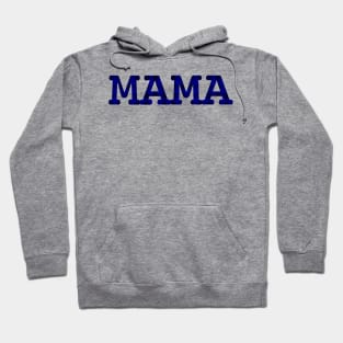 Mama Dark Blue Check Hoodie